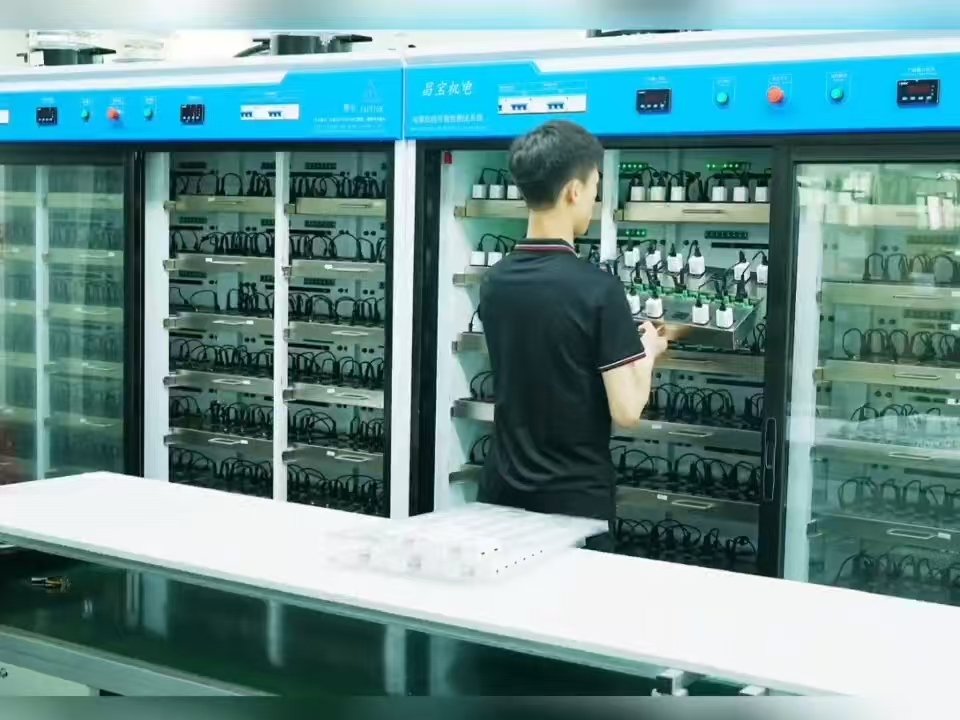 GaN charger production line at Yuehang factory